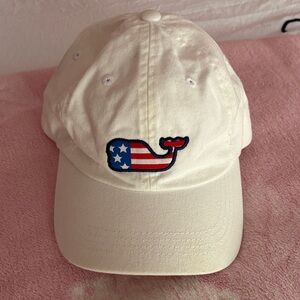 Vineyard Vines White Hat with Blue Logo